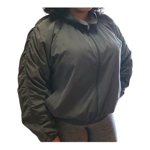 OPEN EDIT NORDSTROM Plus Size Windbreaker Bomber Jacket Size 1X & 2X - Picture 1 of 7